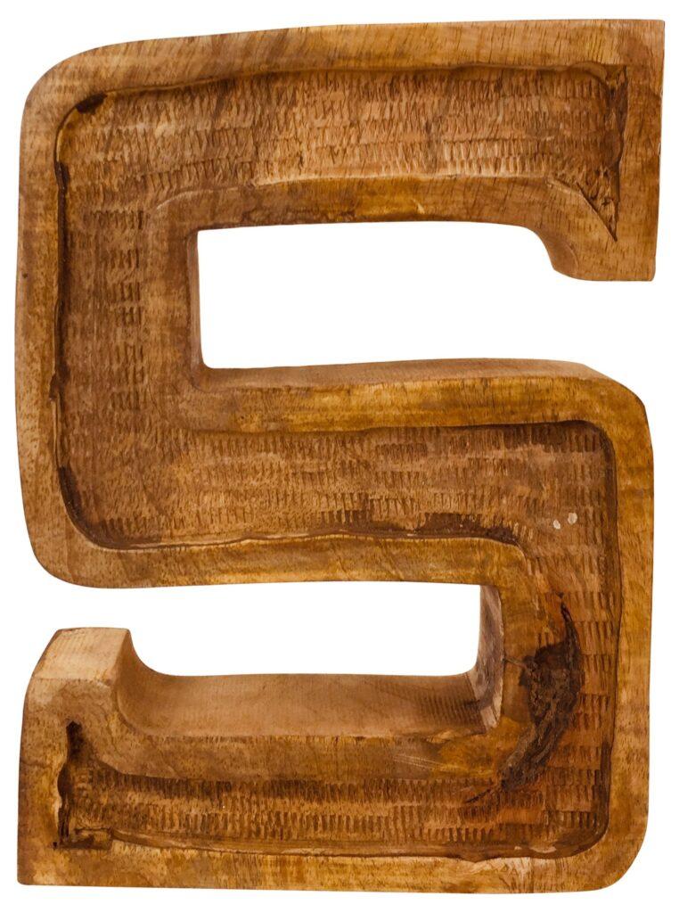 Hand Carved Wooden Embossed Letter S | Tralula UK - Home Of Furniture ...