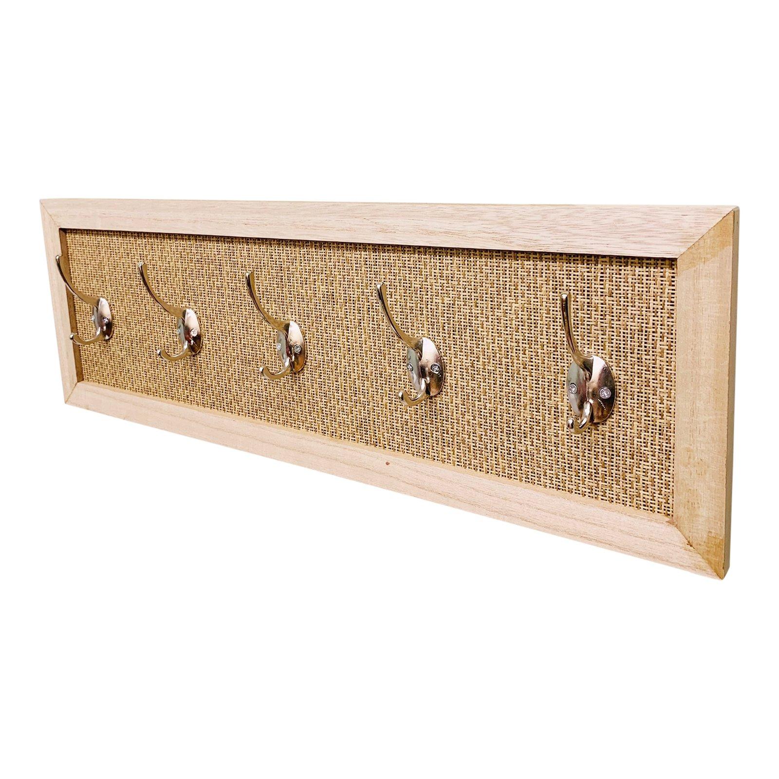 Coat Rack On Woven Board With 5 Hooks | Tralula UK - Home Of Furniture,  Gifts and Accessories
