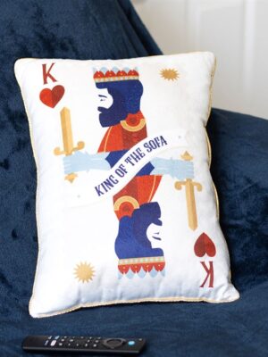 King of the Sofa Playing Card Cushion