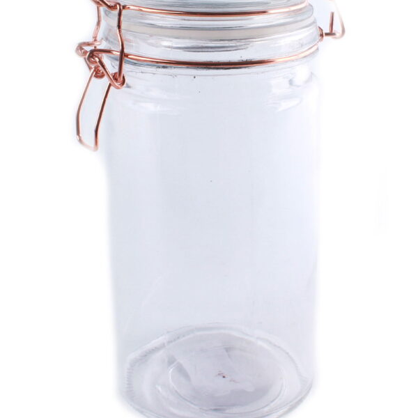 Storage Jar, Glass with Copper Wire Fastening