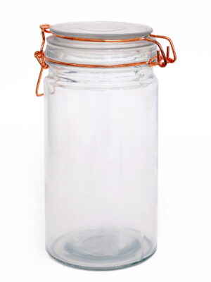 Kitchen Storage Jar With Copper Clip 20cm