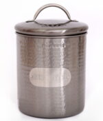 Grey Stainless Steel Biscuit Tin