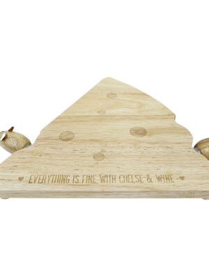 Cheeseboard Wedge Shape with Mouse Knives