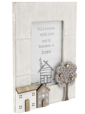 Wooden Houses Photo Frame 4x6