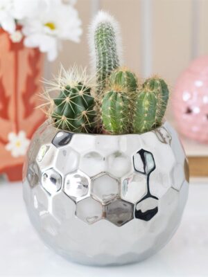 Silver Disco Ball Vase