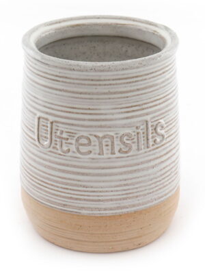 Natural Ceramic Utensil Holder 15cm