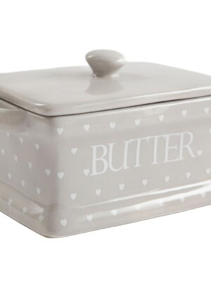 Heart Design Butter Dish