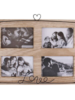 Multi Photo Frame, Holds 4 Photos, Love Design