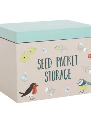 British Garden Birds Seed Packet Storage Box