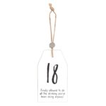 18 Milestone Birthday Hanging Sentiment Sign