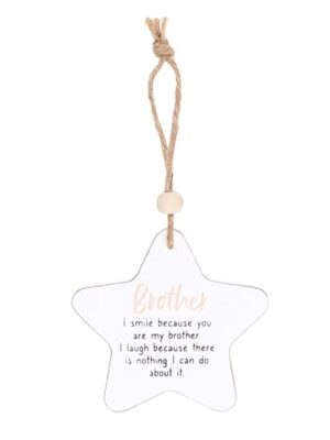 Brother Hanging Star Sentiment Sign