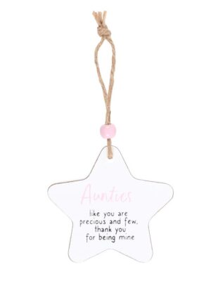 Aunties Hanging Star Sentiment Sign