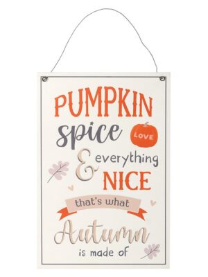 30cm Pumpkin Spice Hanging Sign