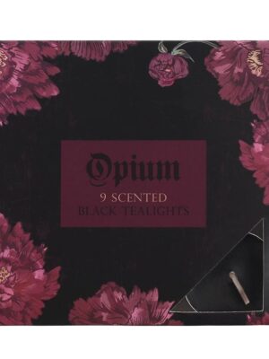 Pack of 9 Opium Scented Black Tealights
