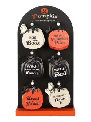 Mini Pumpkin Hanging Sign Display