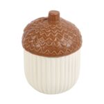 Autumn Acorn Ceramic Storage Jar