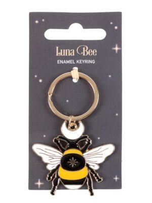 Forest Bee Enamel Keyring