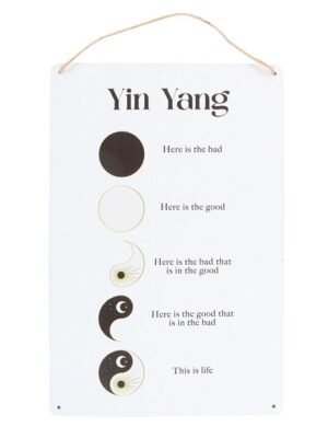 30cm Yin Yang Hanging Metal Sign