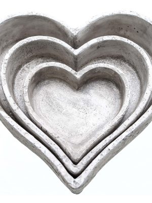 Set Of Three Large Stone Ceramic Dishes