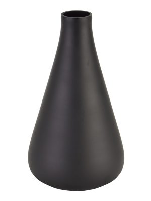 Black Tapered Tall Glass Vase