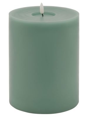 Luxe Collection Melt Effect 6x8 Sage LED Wax Candle