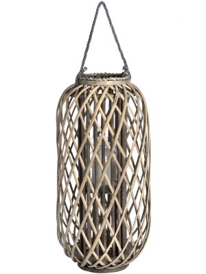 Large Standing Wicker Lantern