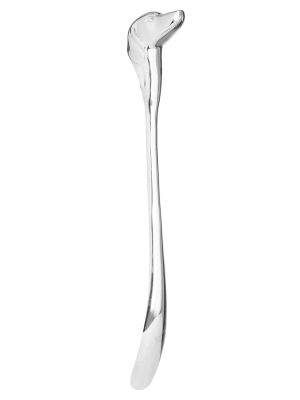 Silver Nickel Dog Head Detail Shoe Horn