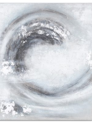 Sierra Silver And Grey Hand Painted Canvas