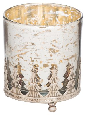 The Lustre Collection Christmas Large Candle Holder