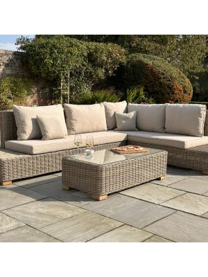 Capri Collection Outdoor Large Corner And Coffee Table Set