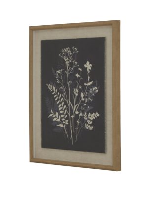 Flora & Fauna Collection Grove On Linen In Beaded Frame