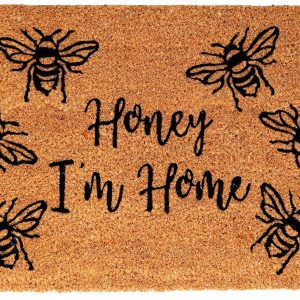 Coir Doormat with "Honey I'm Home"