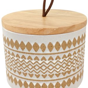 Zig Zag Pot With Lid 15cm