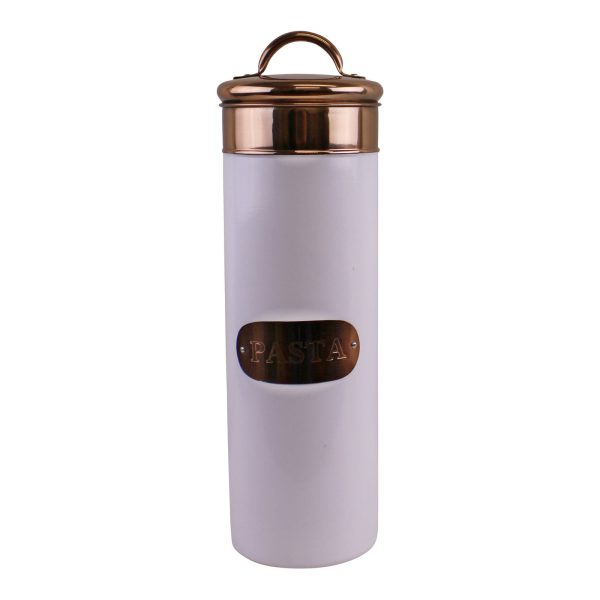 Pasta Tin, Copper & White Metal Design