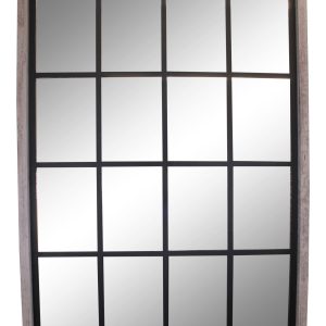 Grey Window Style Wall Mirror 60x80cm