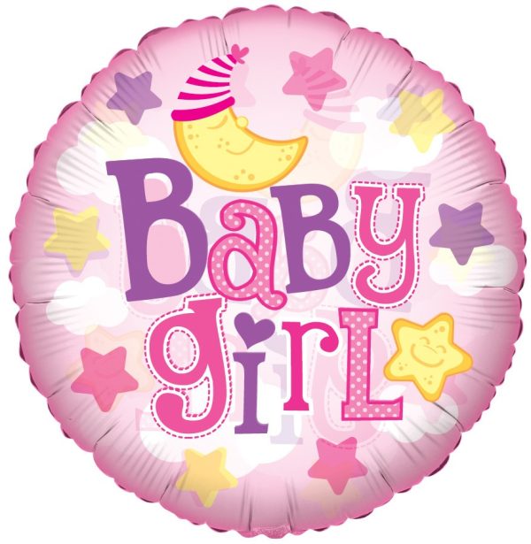 9"" Baby - Girl Moon Clear View