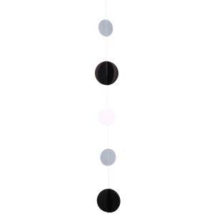Black,  White and Silver Circle Balloon Tail
