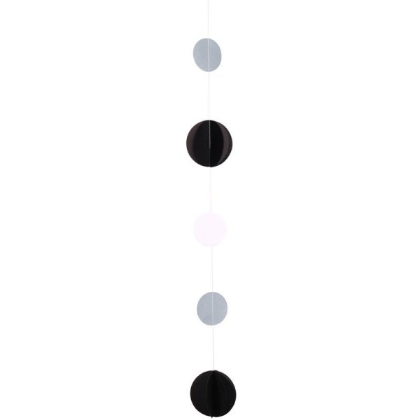 Black,  White and Silver Circle Balloon Tail