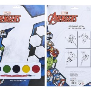 Avengers A4 Paint Colouring Set