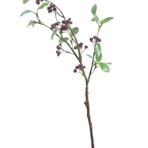 Lingonberry Spray with Burgundy Cluster Berries (63cm)
