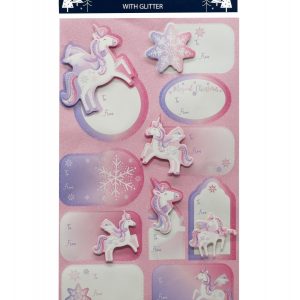 Glitter Unicorn Labels