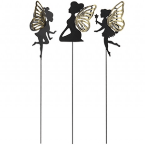 Metal Fairy Silhouette Black