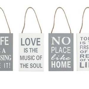 Quote Hanging Signs (4 Assorted)