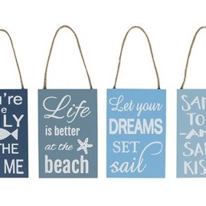 Beach Quote Hanging Signs (4 Assorted)