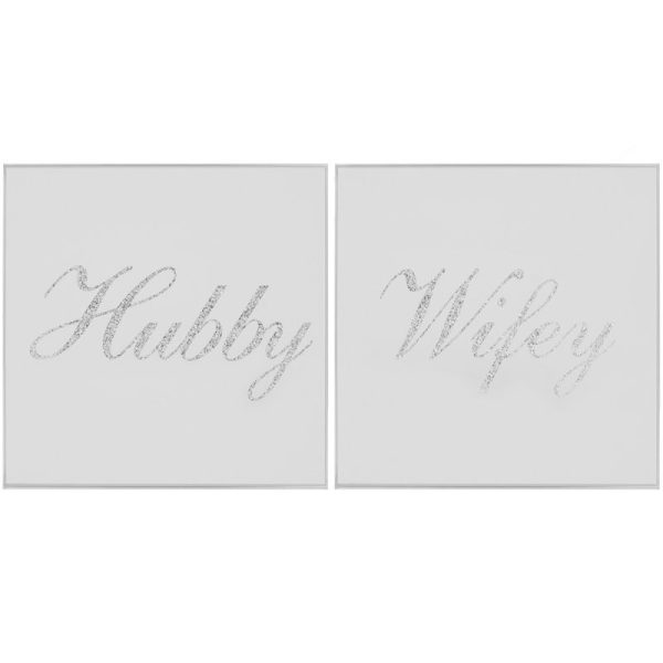 Silver Hubby & Wifey Coasters