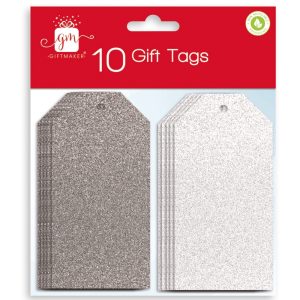 Light & Dark Silver Gift Tags (Pack of 10)