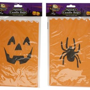 Halloween Pumpkin and Spider Candle Bags