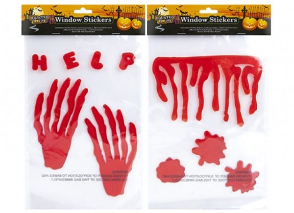 Assorted Blood Design Gel Window Stickers