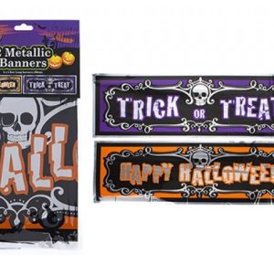 Pack of 2 Foil Halloween Banners (3ft)