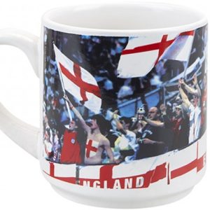 Jumbo White Stoneware England Mug